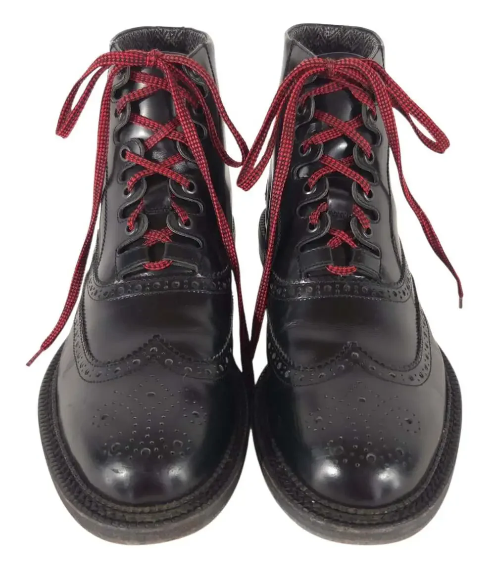 Dsquared2 Leather Wingtip Brogue Boots US 9 IT 42 Mens Black Lace Up $950